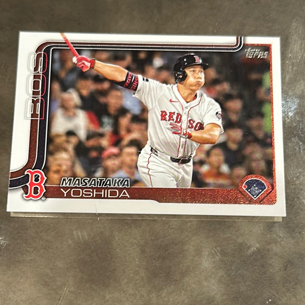 Topps Red and White Baseball Card